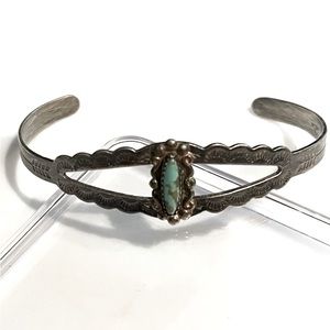 🦚🪺Charming Old Pawn Navajo Royston Turquoise Sterling Silver Cuff